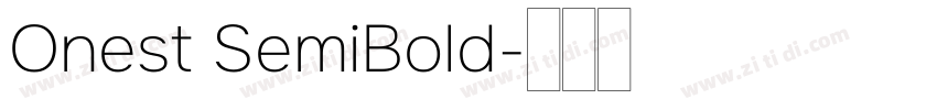 Onest SemiBold字体转换